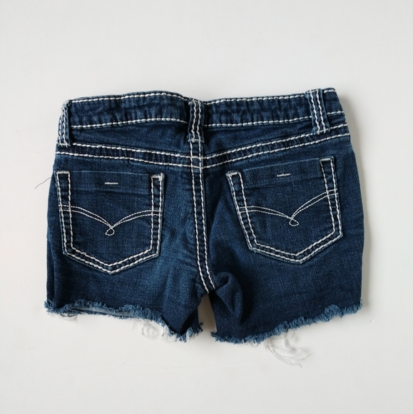 Blue Asphalt Stitch Denim Jeans Cutoff Shorts 3 Y2K Bling 2000's - Picture 3 of 3